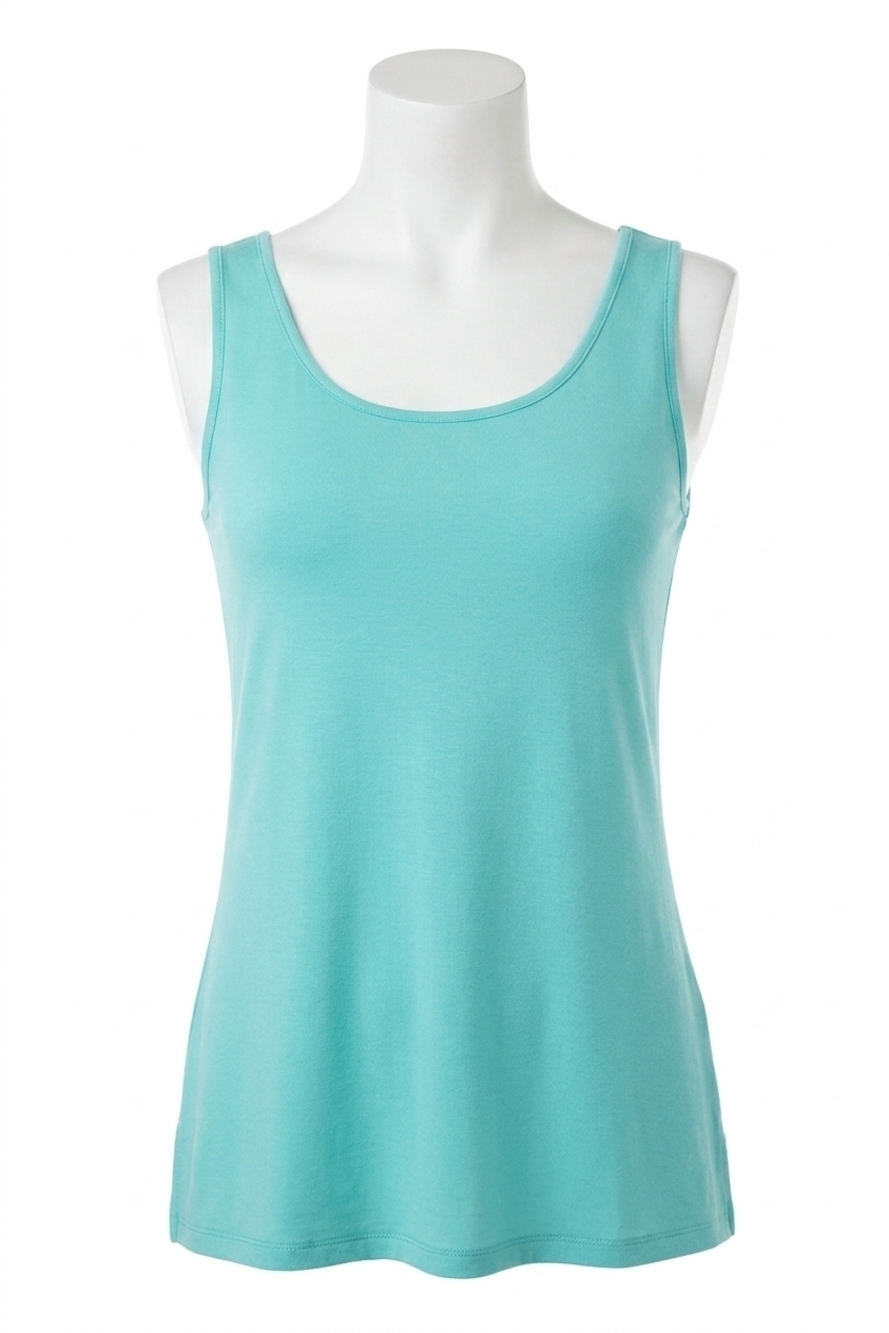 NEW ANGEL APPAREL bra-friendly tunic tank top in mint